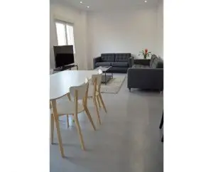 Living room polished concrete - Deco Cemento London