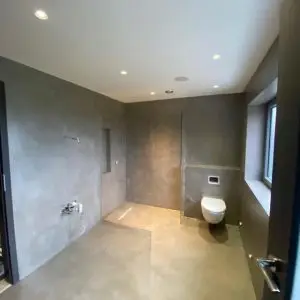 Microcement London - luxury wet room by Deco Cemento