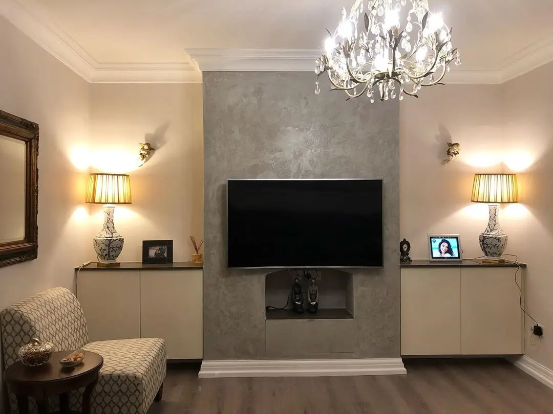 Polished Plaster London - Luxury living room - Deco Cemento