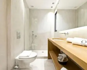 Microcement luxury bathrooms designed by Deco Cemento London