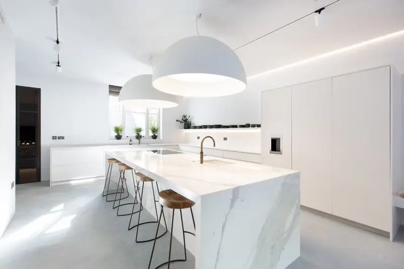 Polished Plaster London - ultra modern kitchen by Deco Cemento